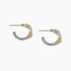 F24E4D60-398A-E961-A97A-88EE4E3AD9CF.jpg Petite Helena Wrap Hoop Earrings Sterling Silver with 18K Yellow Gold and Diamonds, 3/4in