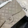 Chanel Large Classic Handbag Silver Hardware Grey For Women, Women&rsquo;s Handbags, Shoulder Bags 11.8in/30cm