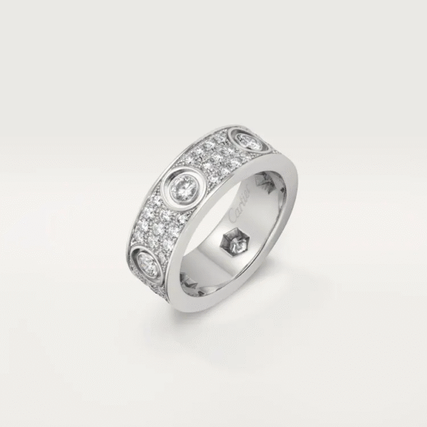LOVE RING, DIAMOND-PAVED