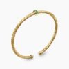 F34B999F-CB60-C481-0336-4AA552B5790B.jpg Classic Cablespira® Station Bracelet 18K Yellow Gold with Pavé Emeralds, 3mm