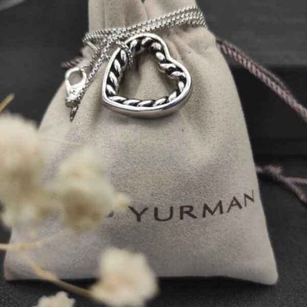 David Yurman Open Heart Cable Pendant in Sterling Silver