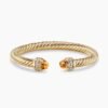Classic Cablespira&reg; Bracelet 18K Yellow Gold with Citrine and Diamonds, 7mm