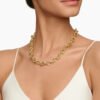 Oval Link Chain Necklace 18K Yellow Gold, 16mm