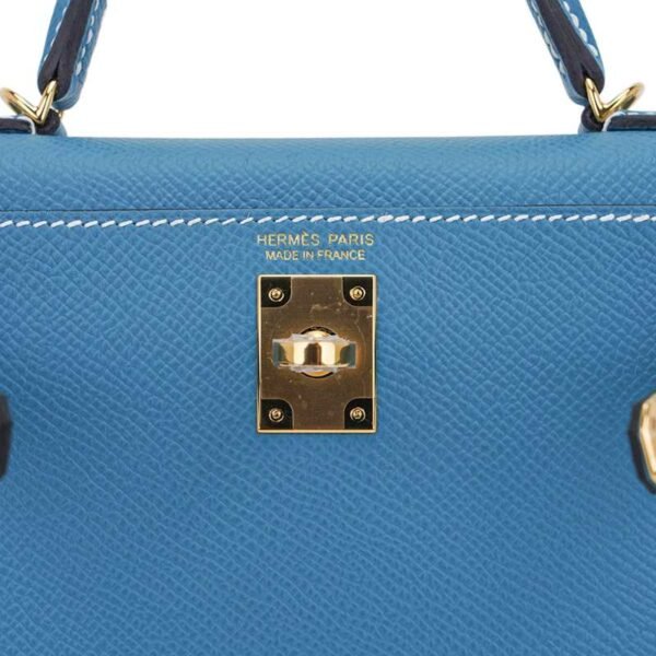 F55D7FC5-D463-DC54-DE0A-BDB7EF5A7267.jpg Mini Kelly 20 Bag Sellier New Blue Jean Epsom Leather with Gold Hardware