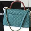 Chanel Large Flap Bag With Top Handle Teal For Women, Womens Handbags, Shoulder And Crossbody Bags 11in/28cm A92991