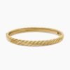 Sculpted Cable Bangle Bracelet 18K Yellow Gold, 6.2mm