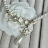 Coco letter pearl chain necklace