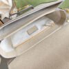 Gucci Horsebit 1955 Canvas Small Shoulder Bag White Beige