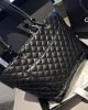 CHANEL Calfskin Quilted Large Cambon Tote Black White