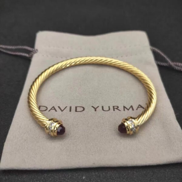 Classic Cablespira&reg; Bracelet 18K Yellow Gold with Diamonds, 5mm