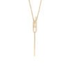 EVER CHAINE D??ANCRE LARIAT NECKLACE GOLD WITH DIAMONDS