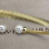 Solari Cablespira&reg; Bracelet 18K Yellow Gold with Pearls and Diamonds, 3mm