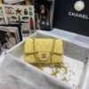 Chanel 20Cm Class-Flap Bag In Yellow Tweed 1116