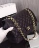 Chanel Classic Maxi Handbag Grained Calfskin & Gold Metal A01115