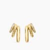 DY Mercer&reg; Three Row Hoop Earrings 18K Yellow Gold with Diamonds, 21mm