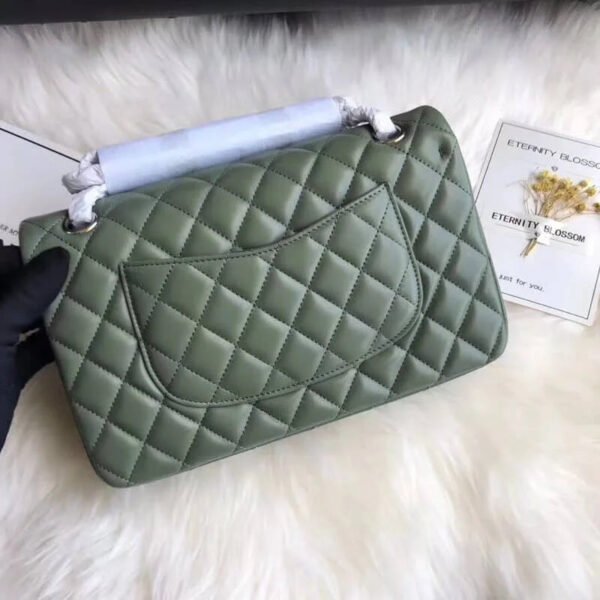 FA5C40DA-AF8B-E81B-1941-CD2E2884BC56.jpg Chanel 1112 Green Medium Size 2.55 Lambskin Leather Flap Bag
