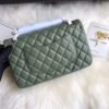 FA5C40DA-AF8B-E81B-1941-CD2E2884BC56_40963082-3678-4c19-81bc-c3bf953f94cc.jpg Chanel 1112 Green Medium Size 2.55 Lambskin Leather Flap Bag