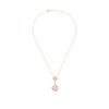 Color Blossom Necklace, Pink Gold, Pink Mother-Of-Pearl, White Mother-Of-Pearl And Diamond