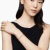 Classic Cablespira&reg; Station Bracelet 18K Yellow Gold with Diamonds, 3mm