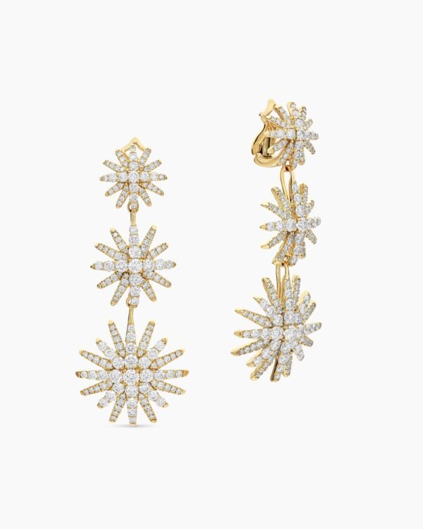 FB6D3DBF-B64C-DF68-9593-7D7A0BCA2C07.jpg Starburst Triple Drop Earrings 18K Yellow Gold with Diamonds, 51mm