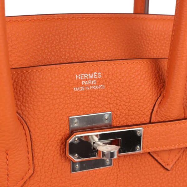 Birkin 30 Orange Togo Palladium Hardware