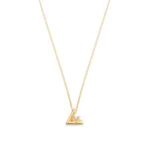 Volt One Small Pendant, Yellow Gold And Diamond