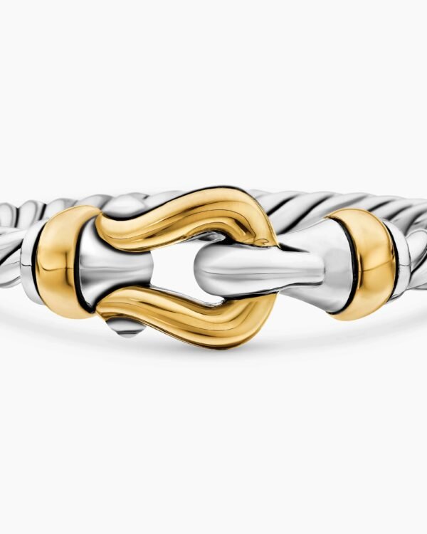 FD921A6B-E3E7-44A4-3A83-9CF1A7529C4D.jpg Petite Buckle Ring Sterling Silver with 18K Yellow Gold, 2mm - 6