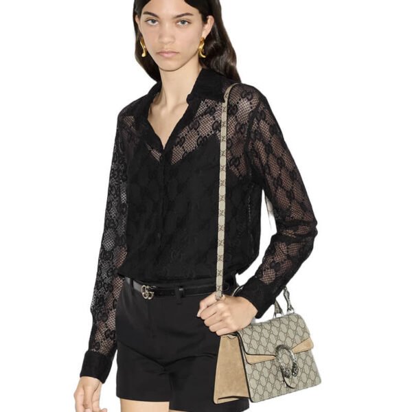 Gucci Dionysus Canvas Top Handle Bag 24x16cm