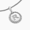 FDFCBBD1-C031-7ED9-4732-0D457E04563C.jpg Initial Charm Necklace Sterling Silver with Diamond R