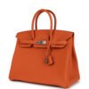 Birkin 30 Orange Togo Palladium Hardware