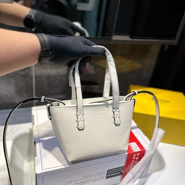Fendi Dove-Coloured Leather Roll Mini Bag - Brown