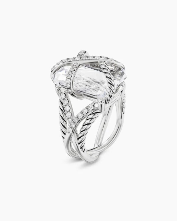 FF5EE5D1-126C-A498-6BE9-5F9B76EB7423.jpg Cable Wrap Ring Sterling Silver with Crystal and Diamonds