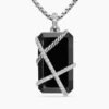 FF795526-EBBC-A08B-3F15-9925B662EEDD.jpg Cable Wrap Amulet Sterling Silver with Black Onyx and Diamonds, 32mm