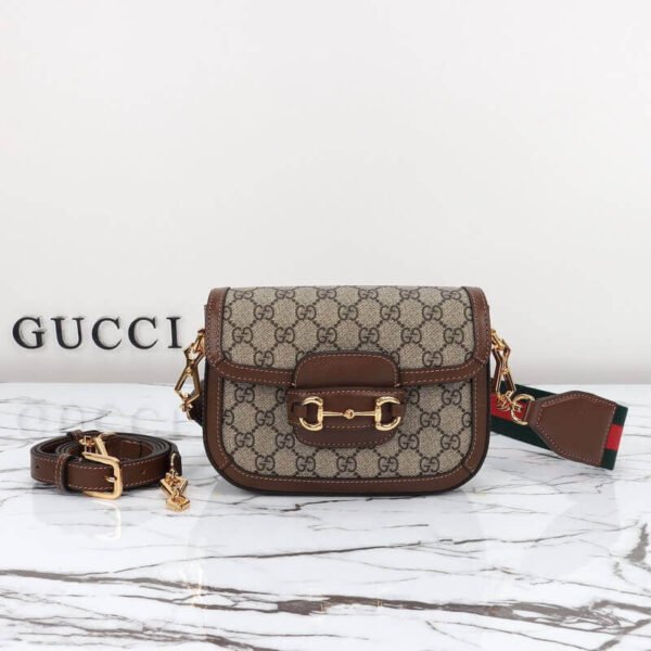 Gucci Horsebit 1955 Canvas Mini Shoulder Bag