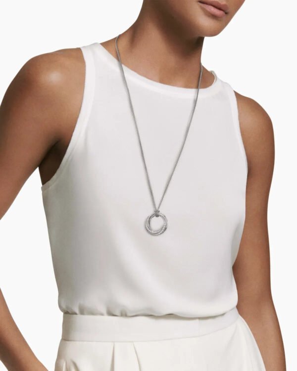 FF7F5DE8-6890-78D6-CBCF-8CEEBF6D43E3_110acd45-ce31-4601-844f-fff926267201.jpg Pave Crossover Pendant Necklace 18K White Gold with Diamonds, 30mm