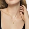 Initial Charm Necklace 18K Yellow Gold with Diamond G