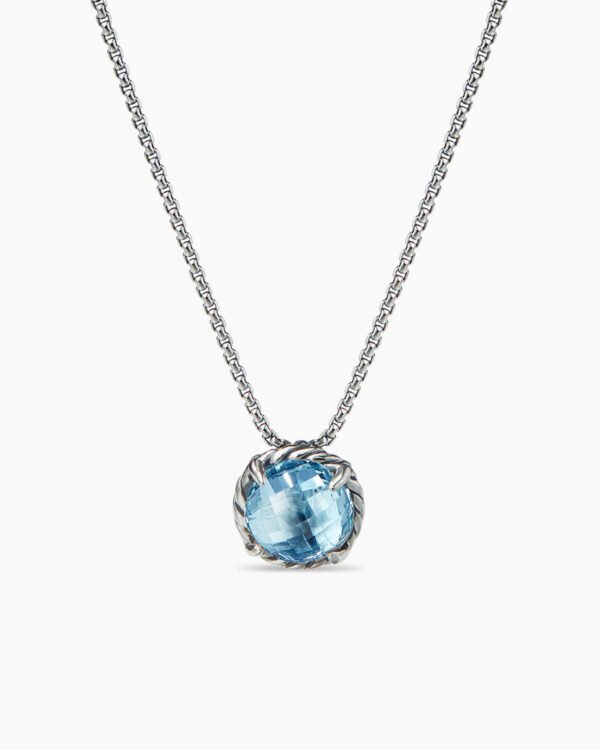 FFF42558-8D9A-990F-198E-6CB7DA3C1D32.jpg Petite Chatelaine Necklace Sterling Silver with Blue Topaz, 10mm